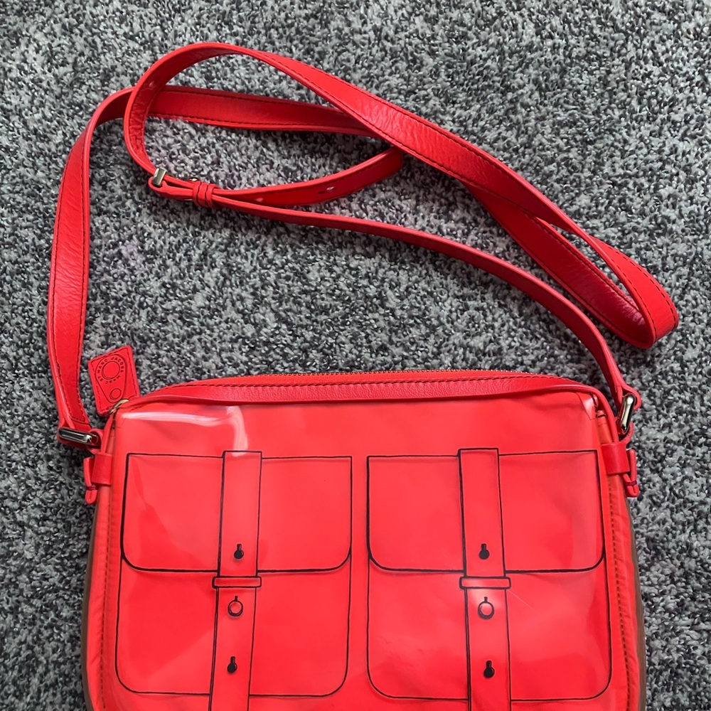 Marc by Marc Jacobs orange vinyl Crossbody Bag